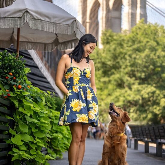 Sarah with her dog