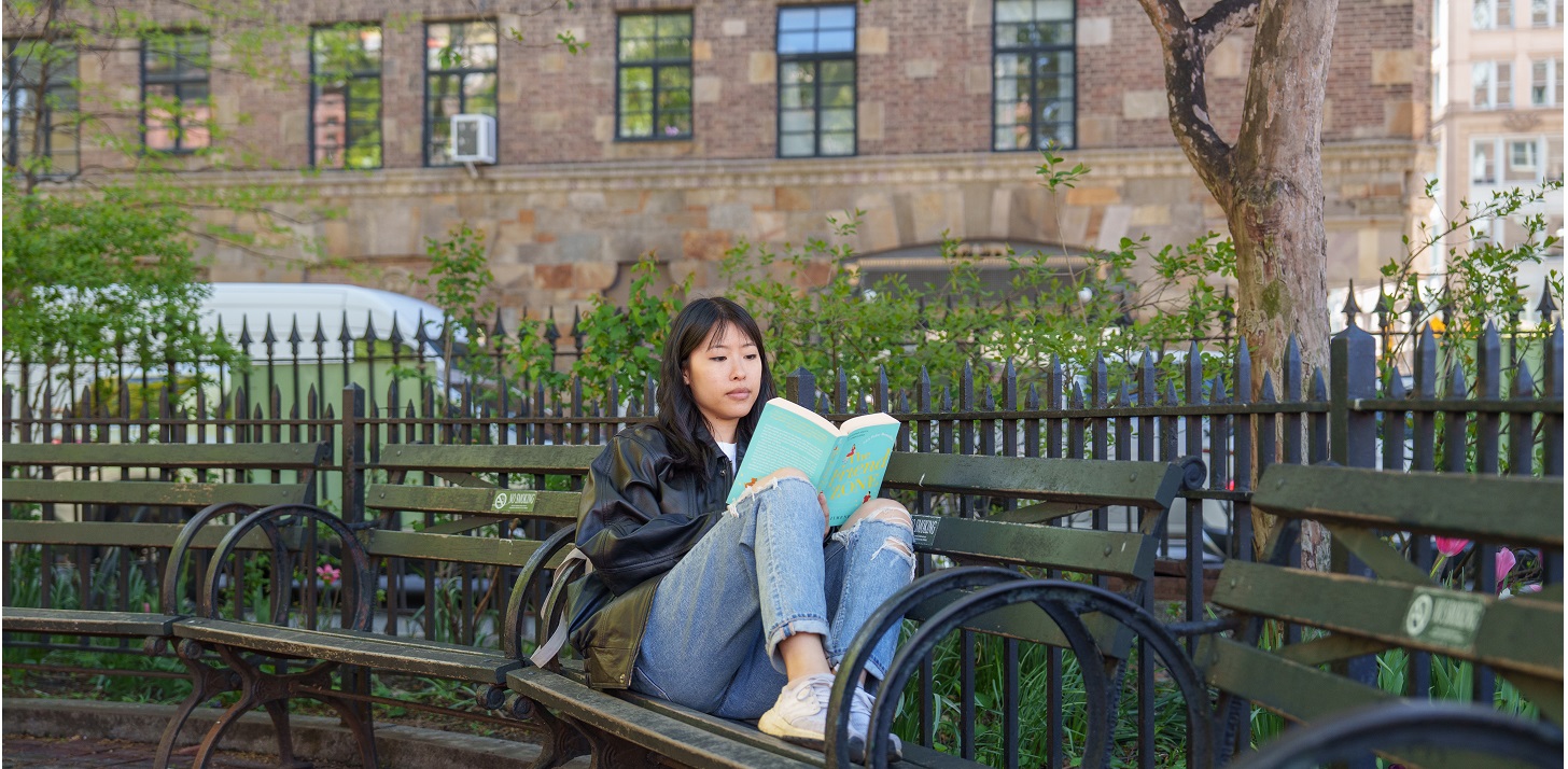 Sarah is reading a book