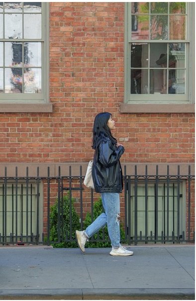 Sarah is walking